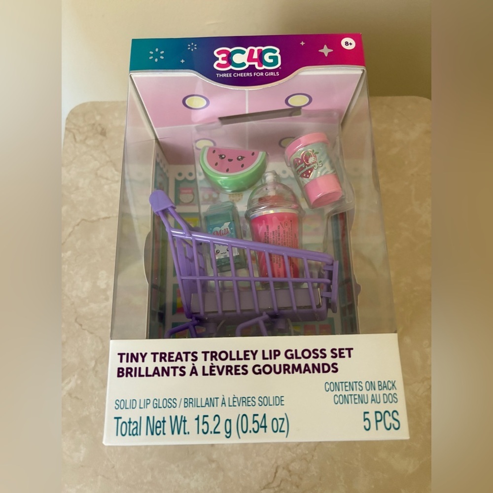 3C4G Tiny Treats Trolley Lip Gloss Set NIB